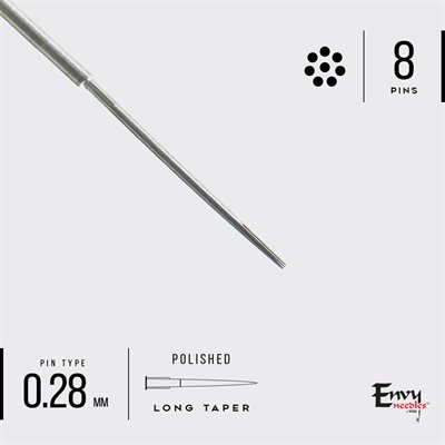 Envy 8 bugpin round liner needles