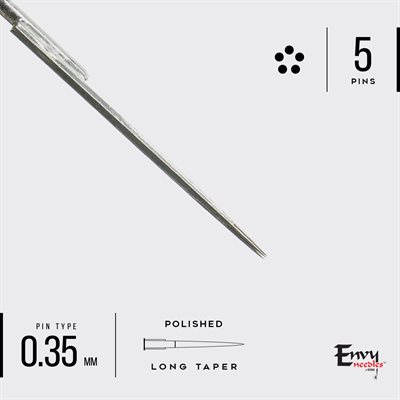 Envy 5 traditional round liner needles