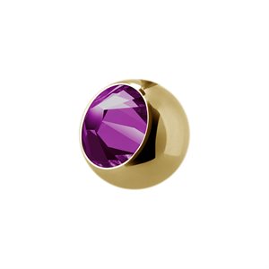 24k gold plated micro jewelled ball