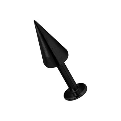 Labret en acier noir avec cône