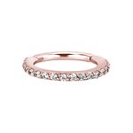 24k rose gold plated steel jewelled hinged segment clicker
