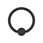 Black titanium ball closure ring