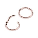 24k rose gold plated hinged oval clicker