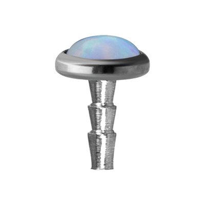 Disque opale en titanium pour labret en Bioplast push in