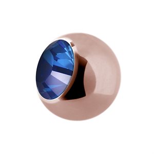 24k rose gold plated steel jewelled spare replacement ball
