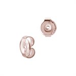 24k rose gold plated steel earstuds butterfly - 50 prs