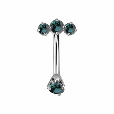 Reverse navel banana with nano gems