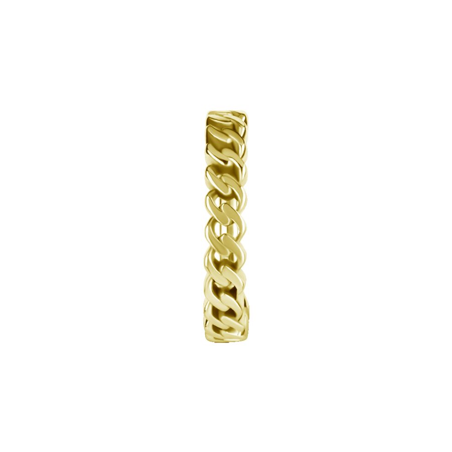 18k gold plated CoCr cuban chain link conch clicker