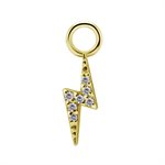 18k gold plated CoCr jewelled flash charm for clicker