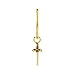 24k gold plated CoCr dagger charm for clicker