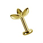 18k gold plated CoCr internal three petals attachment