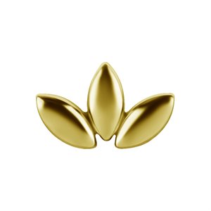18k gold plated CoCr internal three petals attachment