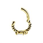 24k gold plated CoCr jewelled belly clicker ring