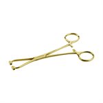 24k gold plated septum clamp with short tube