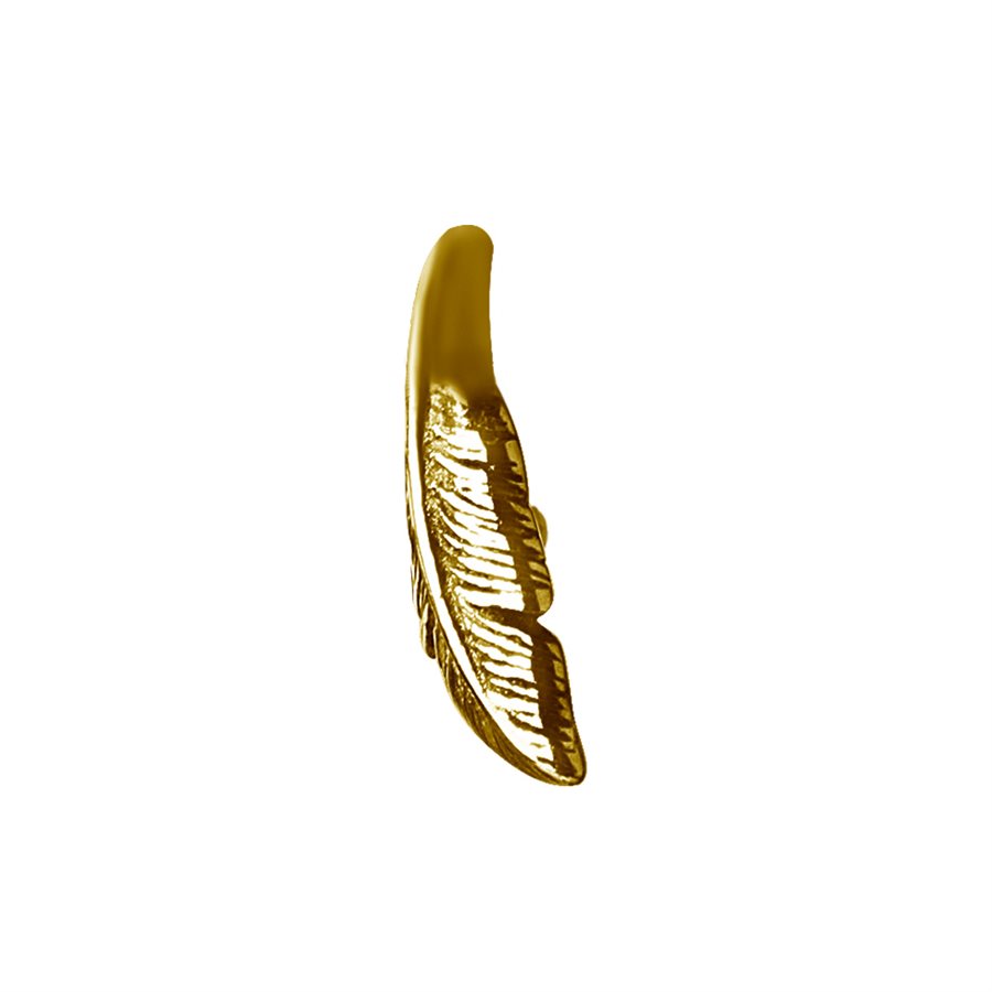 24k gold plated internal feather attachment