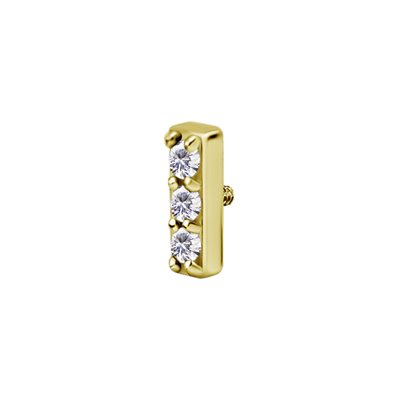 24k gold plated internal jewelled attachment