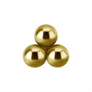 24k gold plated titanium internal 3 balls attachment