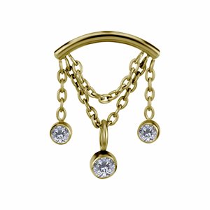 18k gold plated titanium internal attachment for flat helix