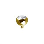 24k gold plated titanium internal ball with premium zirconia