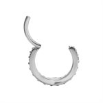 Jewelled hinged segment clicker ring