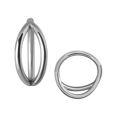 Hinged segment clicker double rings