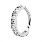 Jewelled hinged clicker ring