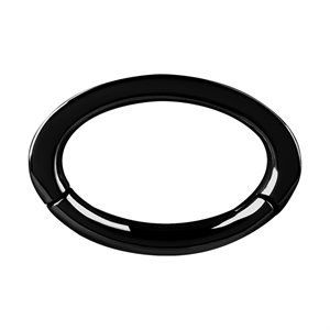 Black plated CoCr oval belly clicker with square profile