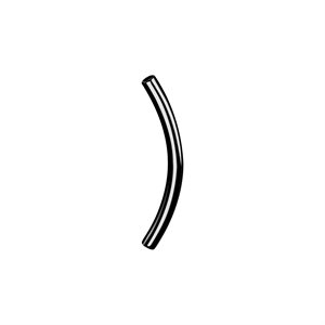 Tige de barbell courbé interne en titanium noir