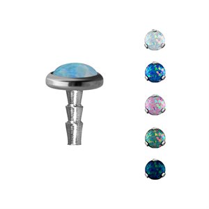 Titanium opal disc for push in Bioplast labret