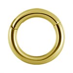 18k gold hinged conch segment clicker ring