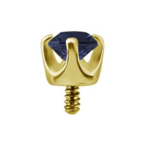 18k gold internal attachment with diffusion sapphire