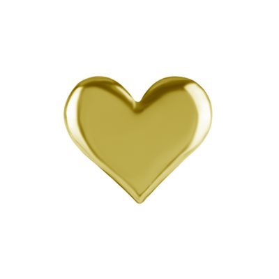 18k gold internal heart attachment