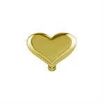 18k gold internal heart attachment