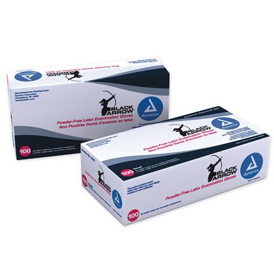 Medical grade black latex gloves (10 boxes)