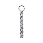 CoCr jewelled bar charm for clicker 16mm
