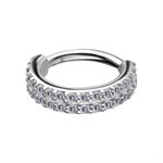 CoCr jewelled hinged clicker ring
