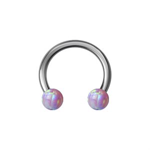 Barbell circulaire avec des opales