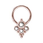 24k rose gold plated cluster style clicker