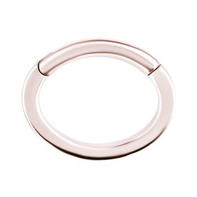 18k rose gold plated CoCr rook clicker with square profile