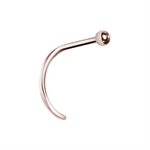 24k rose gold plated nosescrew with ball