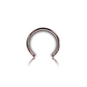 24k rose gold plated steel circular barbell wire