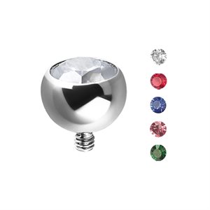 Titanium internal spare replacement ball with zirconia